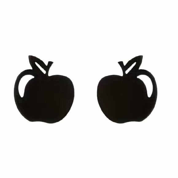 Apple for the School Teacher Stainless Steel Stud Small Earrings #1123 - Picture 3 of 6